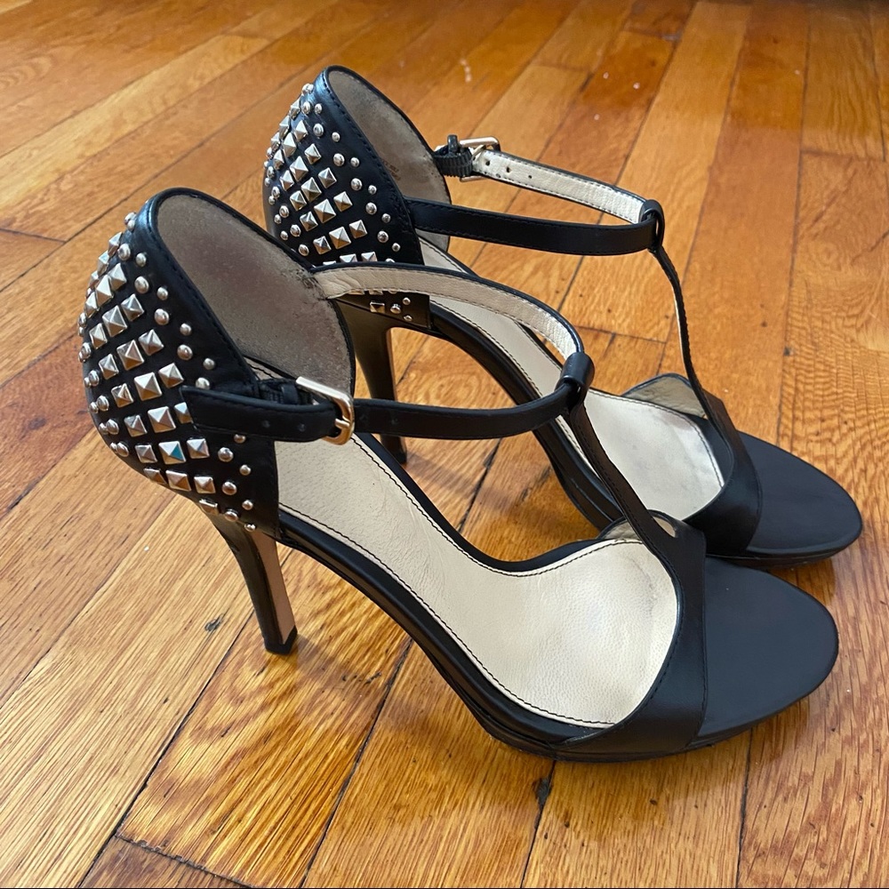 Isola Ivalee Studded T-Strap Stiletto Sandals